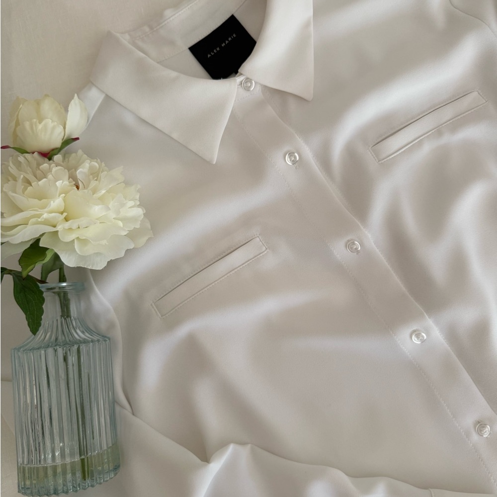 Alex Marie Classic White Dress Shirt